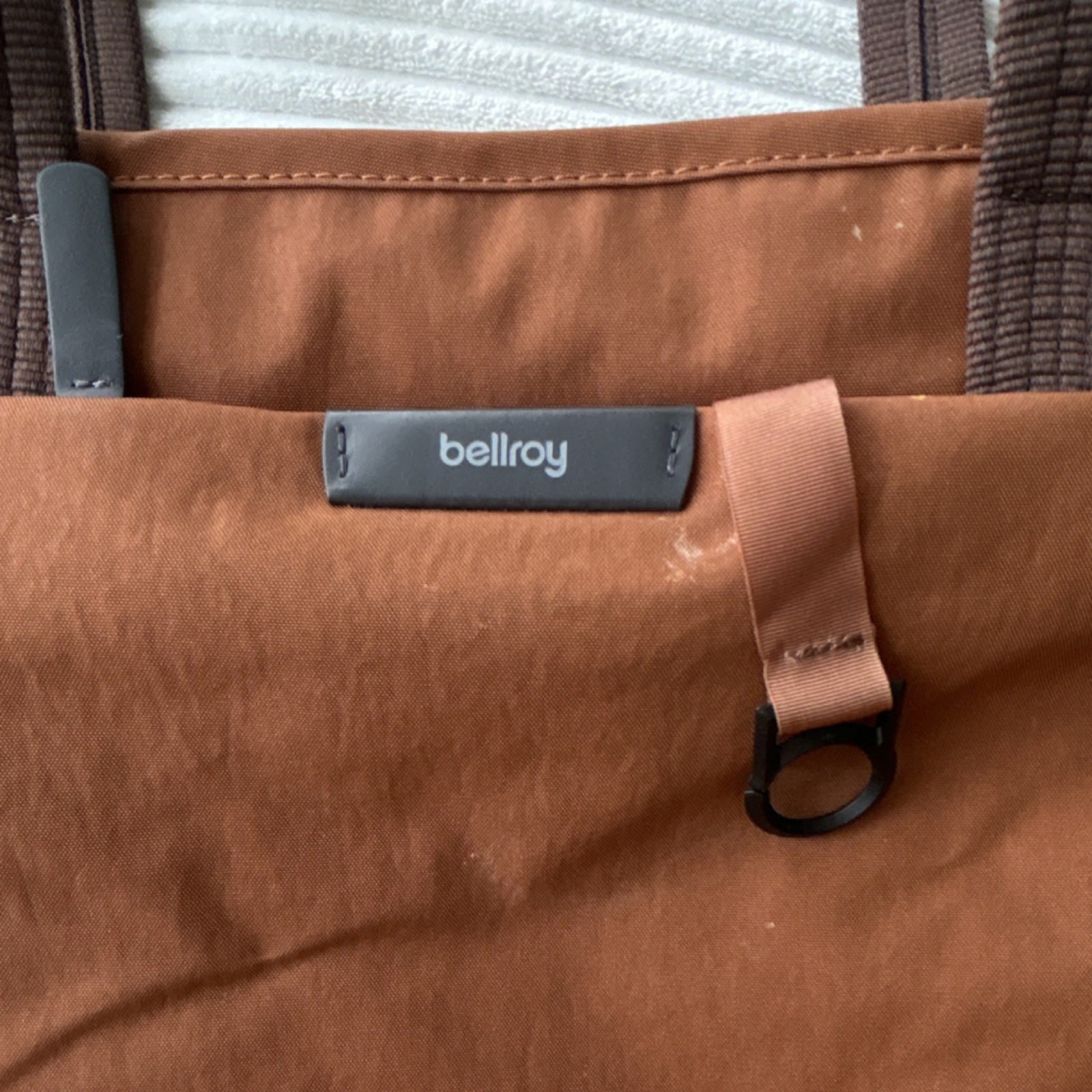 Bellroy Brown Tote Bag for Men with Zip Closure and Pockets
