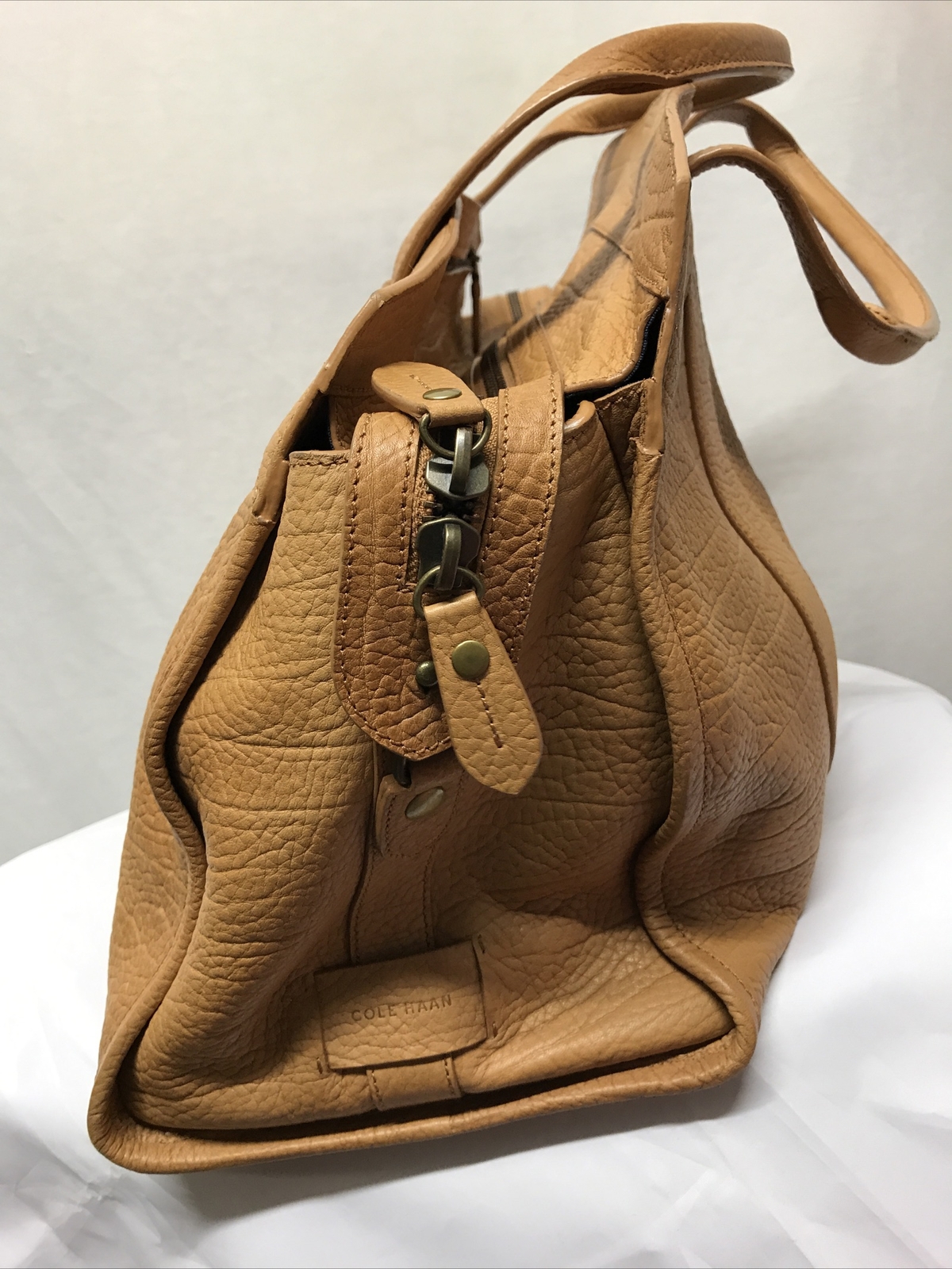 New. Authentic Cole Haan Leather Duffle/Weekender Bag .