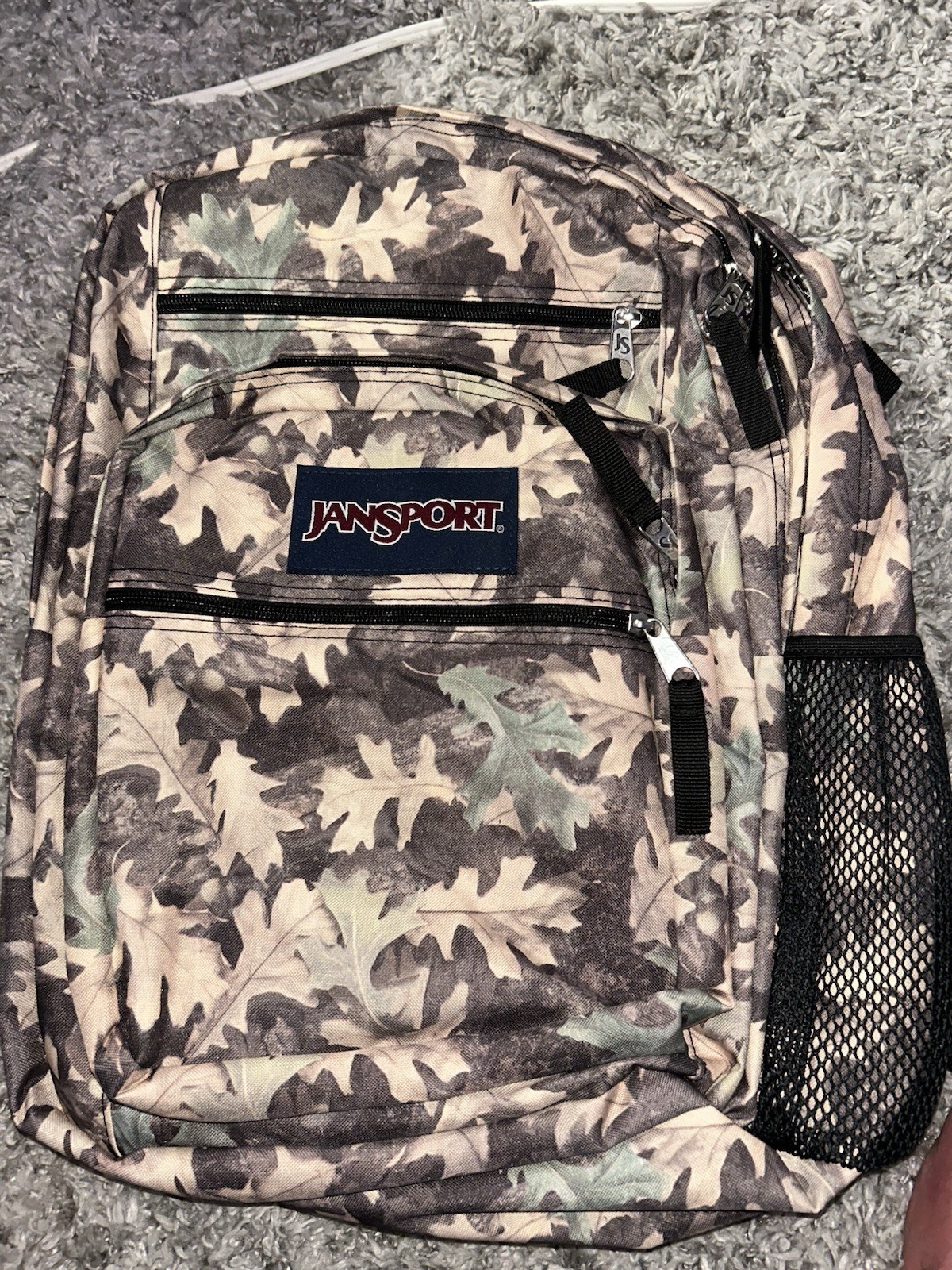 New JanSport XL Big Student Laptop Backpack — Woodland Camo