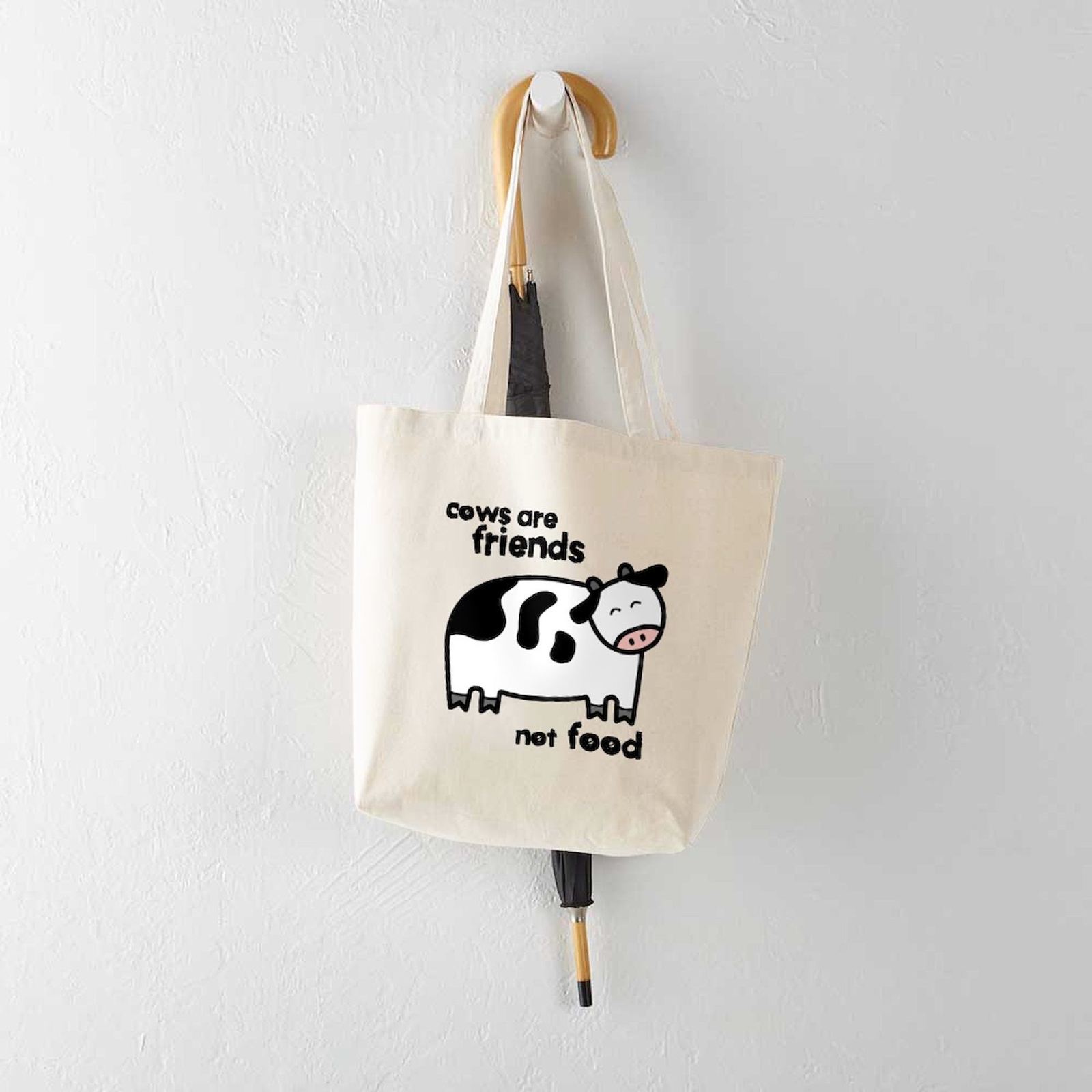 CafePress Cows Are Friends Tote Bag (347551779)