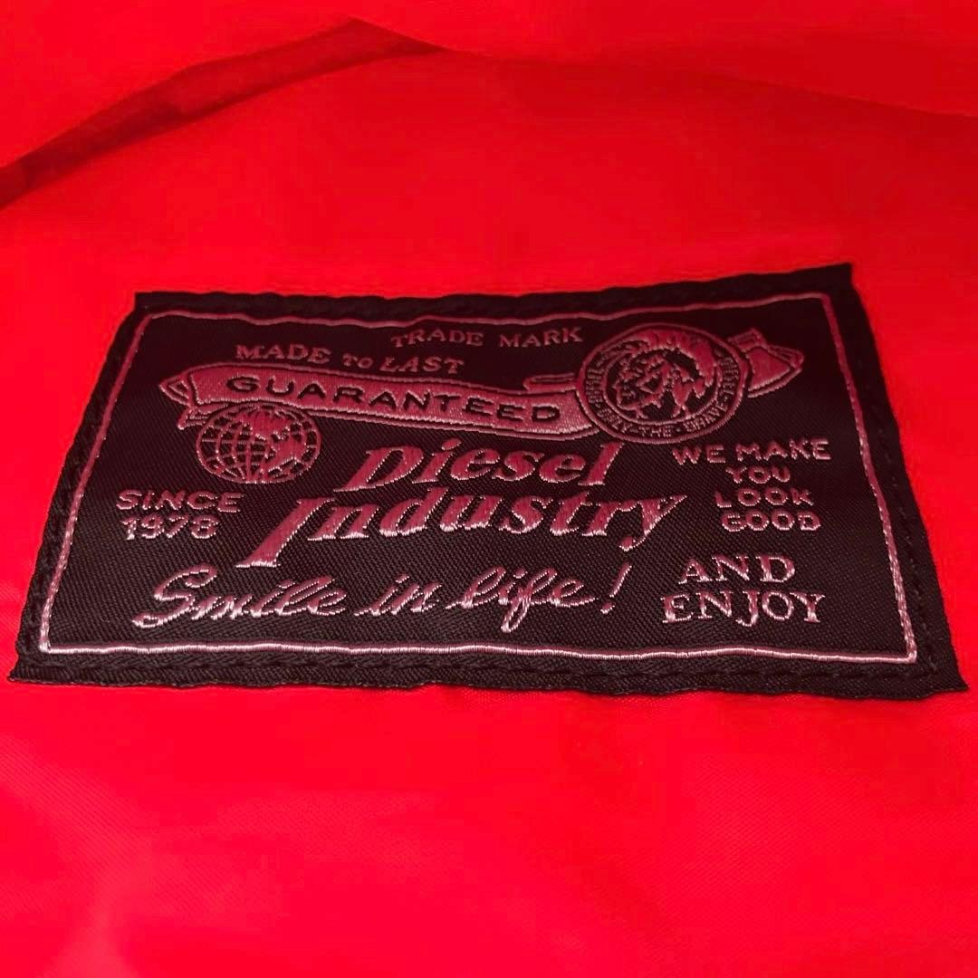 Diesel Men Backpack Rucksack 34x44x12cm Gray Red Almost unused Luxury Stylish