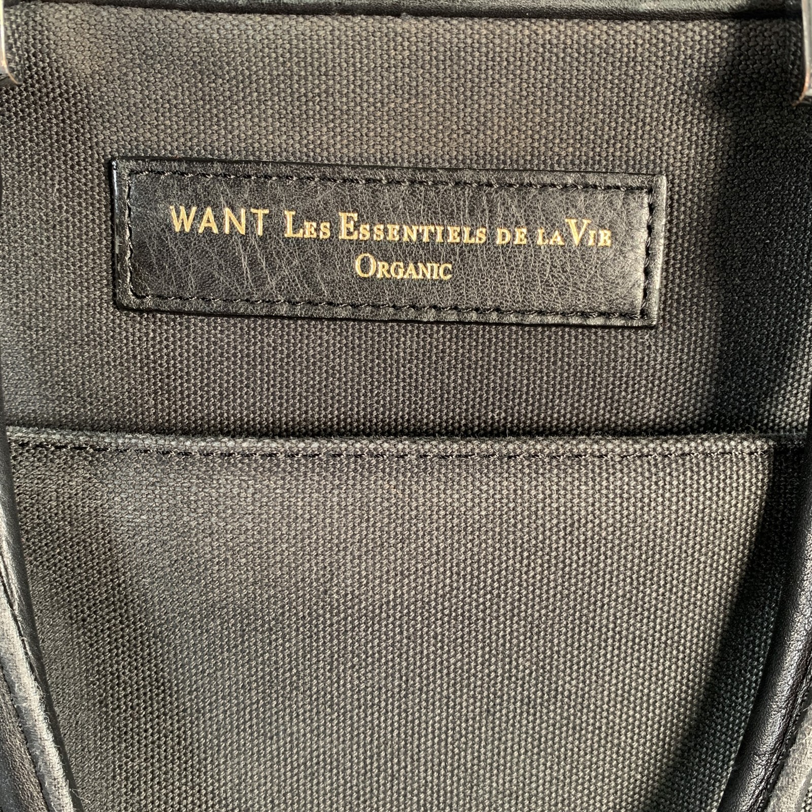WANT LES ESSENTIELS DE LA VIE Black Cotton Laptop Bag