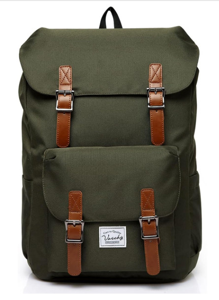 VASCHY Outdoor Hiking Waterproof Rucksack College Bookbag 15.6in Laptop Backpack