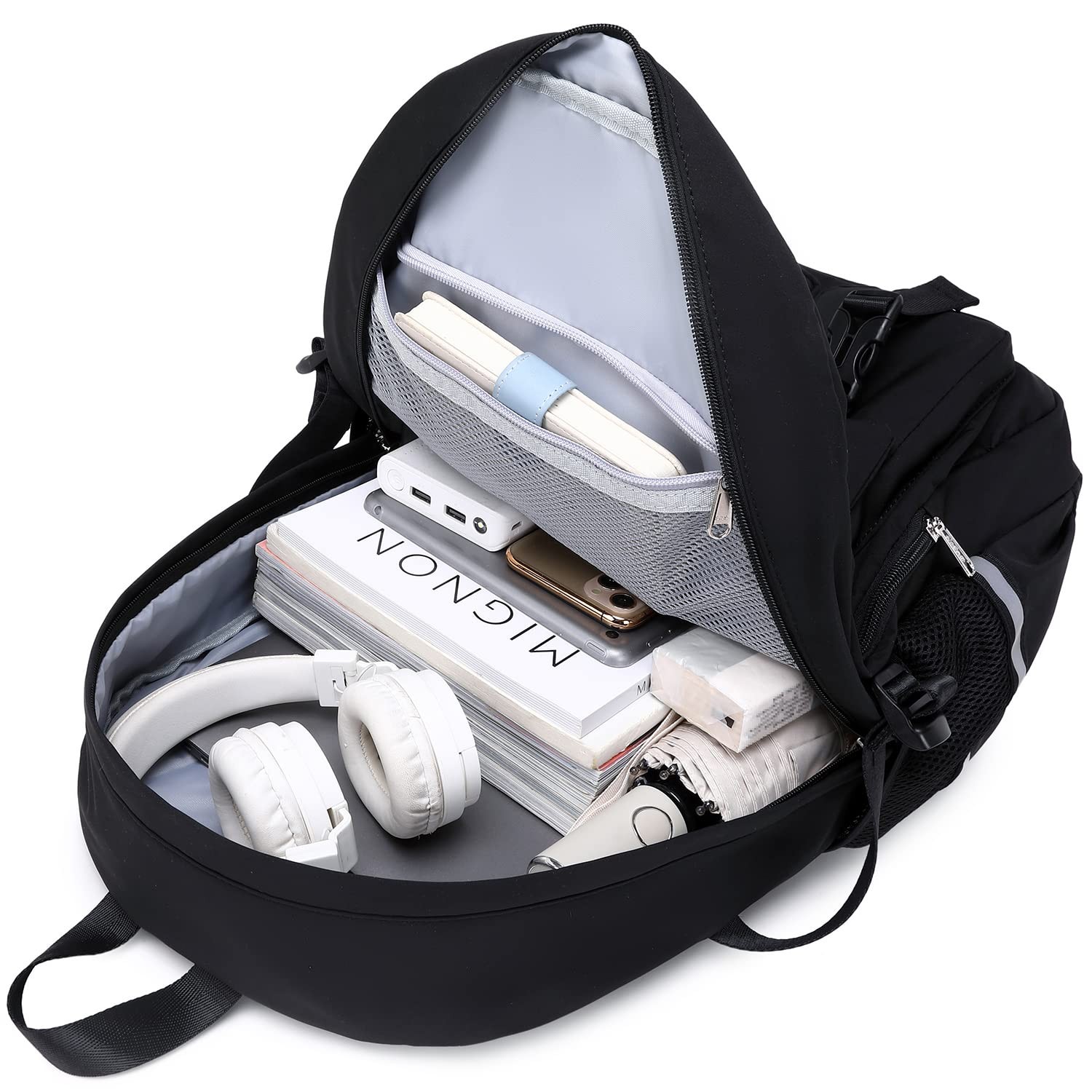Black Middle School Backpack For Teen Girls Laptop Backpack for Women