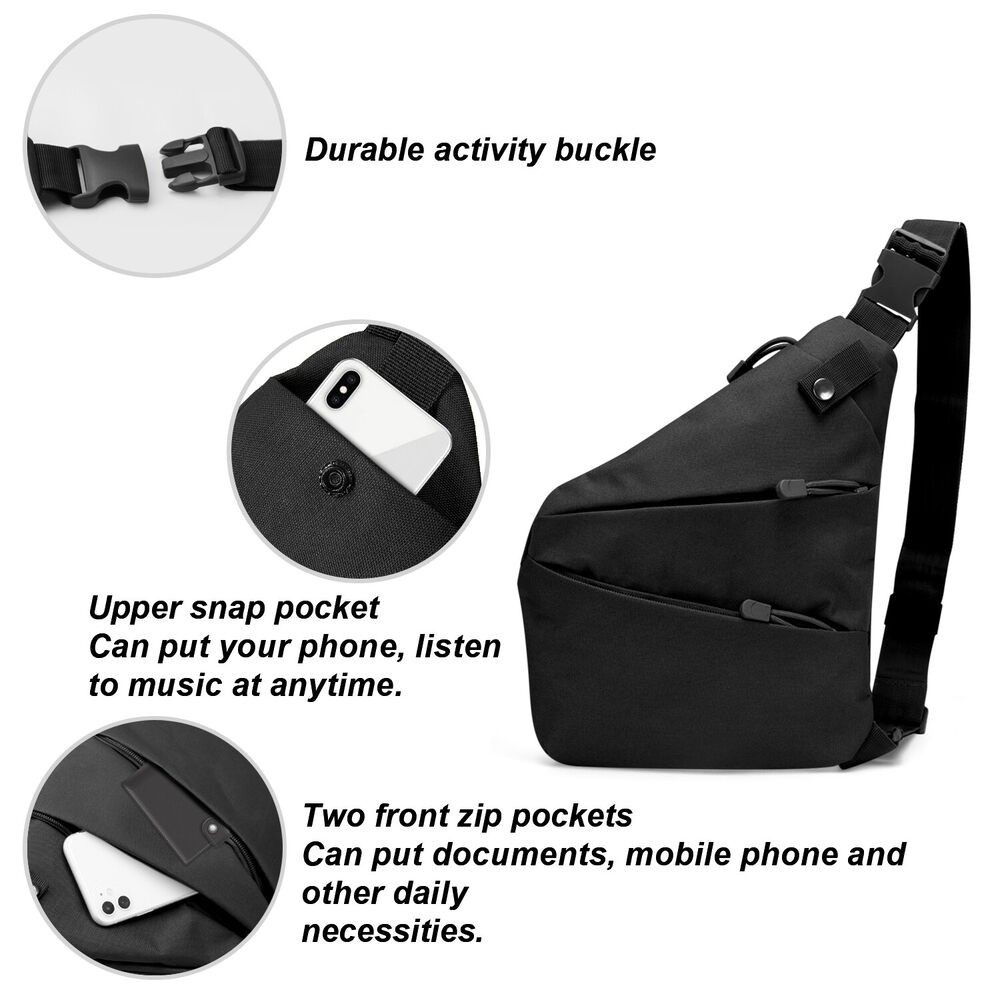 Tactical Concealed Carry Crossbody Sling Bag Travel Anti-Thief CCW EDC Carry Bag