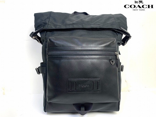COACH Free Men s Mixed Material Terrain Roll Top Daypack Backpack