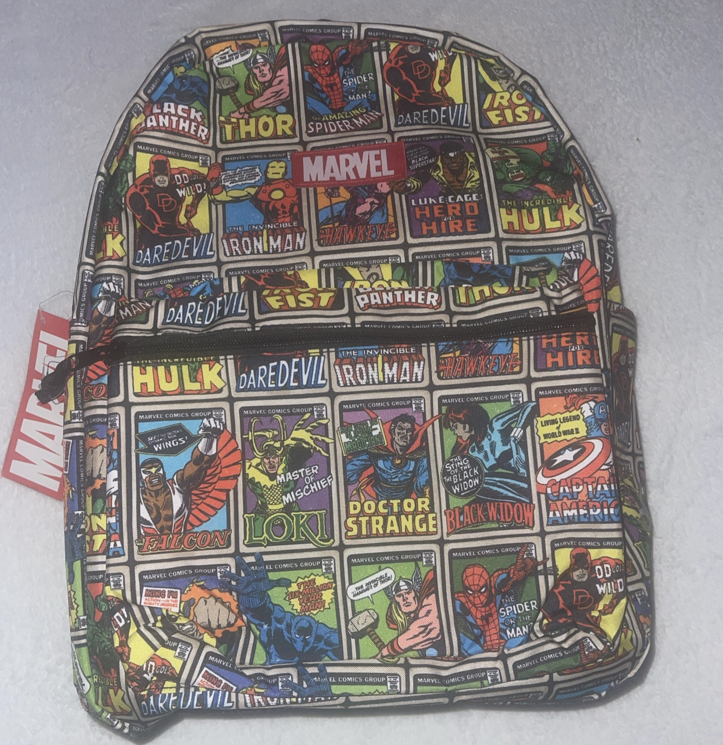 Marvel Spiderman Hulk Ironman Black Panther BACKPACK BOOK BAG All Over Print NEW