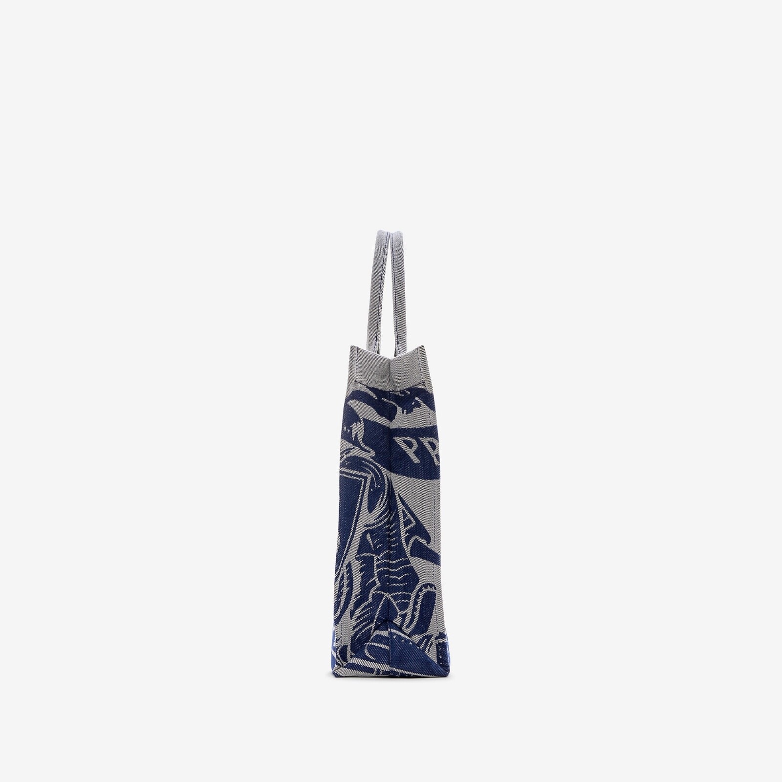 NWT Burberry Medium EKD Gray Knight Canvas Tote Bag w/ detachable zip pouch