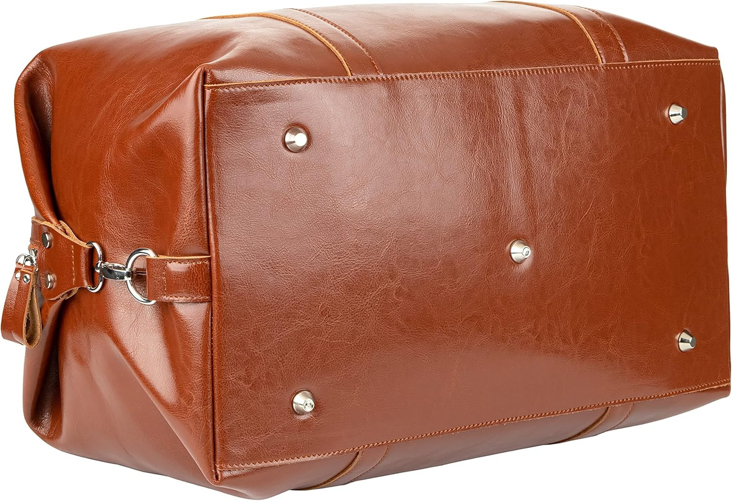 Stylish Brown Genuine Leather Duffel Bag – Perfect Weekender for All
