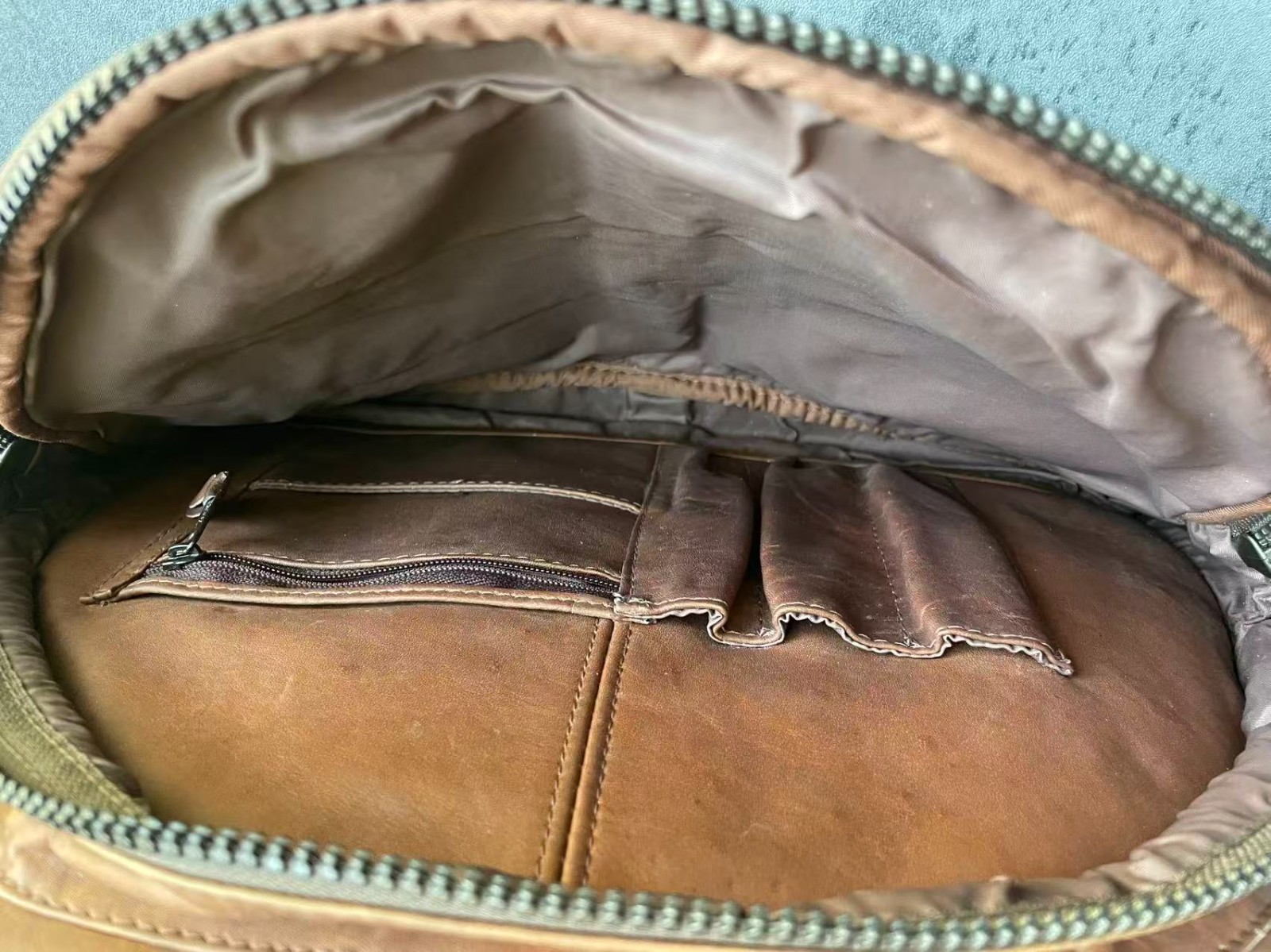 Vintage 90s W.K. Leathers Custom Backpack Colombia Error Patina Artisan OOAK