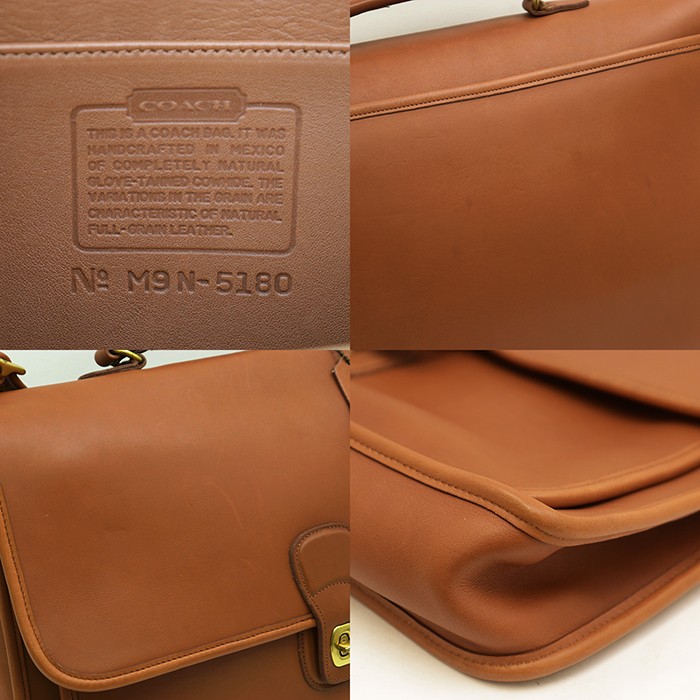 COACH Shoulder Bag Old Coach Vintage M9N-5180 Men Metropolitan Turnlock Brown