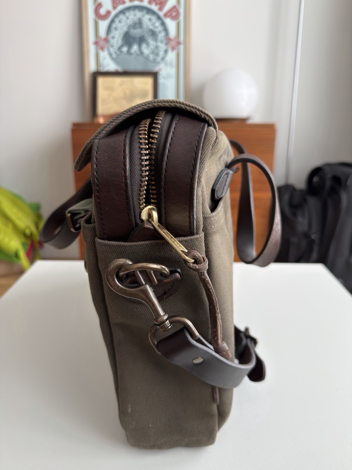 Filson Original Briefcase Otter Green Rugged Twill