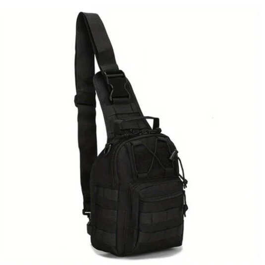 Mens Tactical Backpack Sling Shoulder Bag Molle Travel Chest Pack Outdoor Hiking