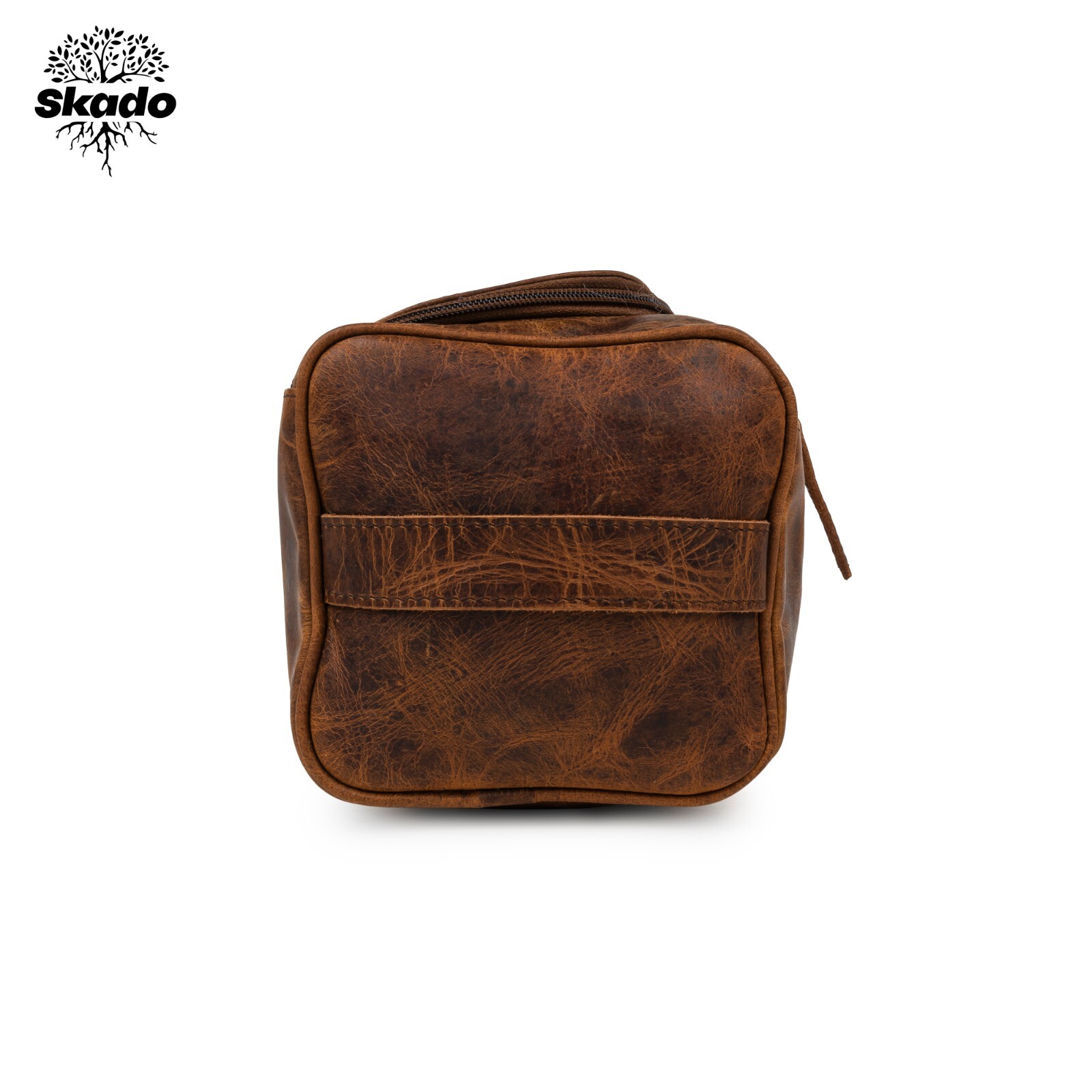Buffalo Leather Toiletry Bag Travel Dopp Kit Shaving Case Small For Men Handmade