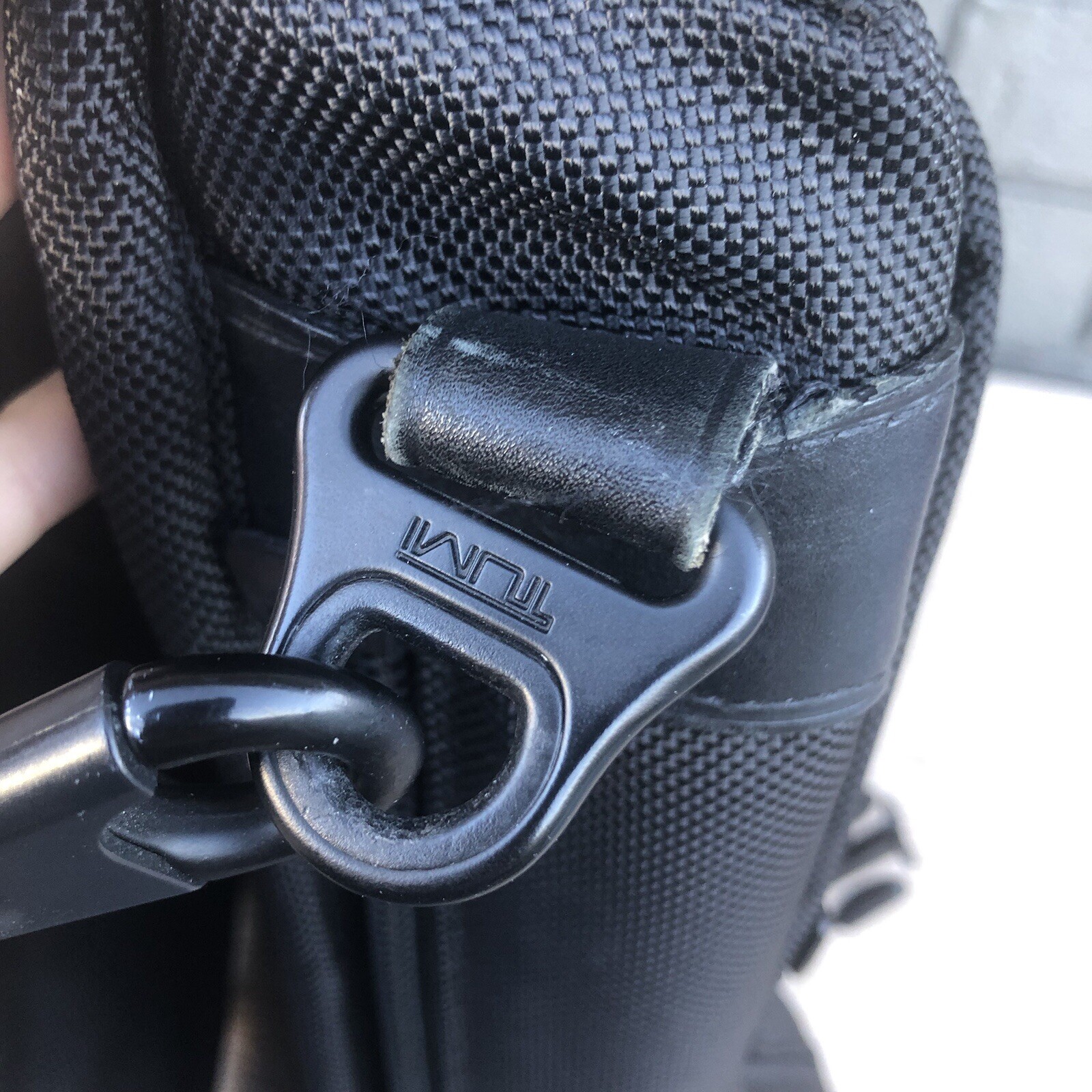Tumi Shoulder Crossbody Polyester Bag Computer Black 26159DH Some Wear See Photo