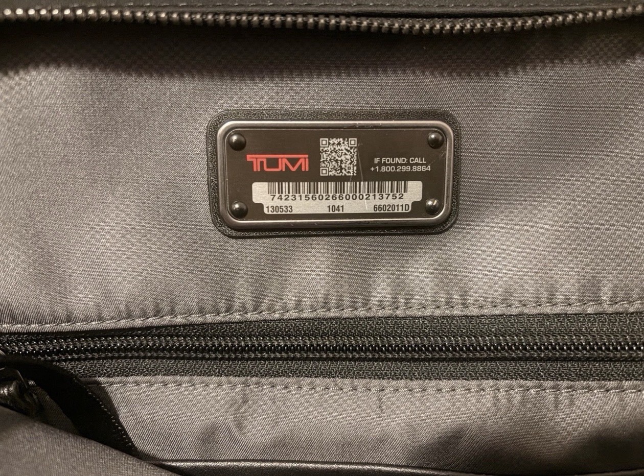 NWT TUMI Harrison Bradner Black Backpack Rucksack Bag Nylon $575