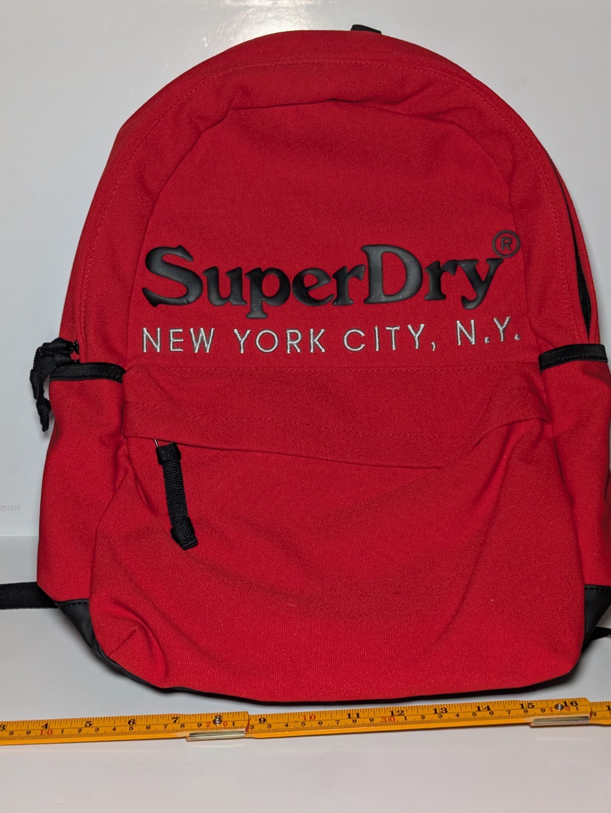 Superdry New York City Red Backpack Book Bag Travel School Laptop Pack