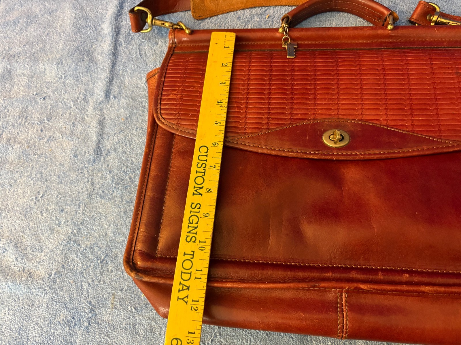 Jack Georges Cognac Tuscany Leather Briefcase