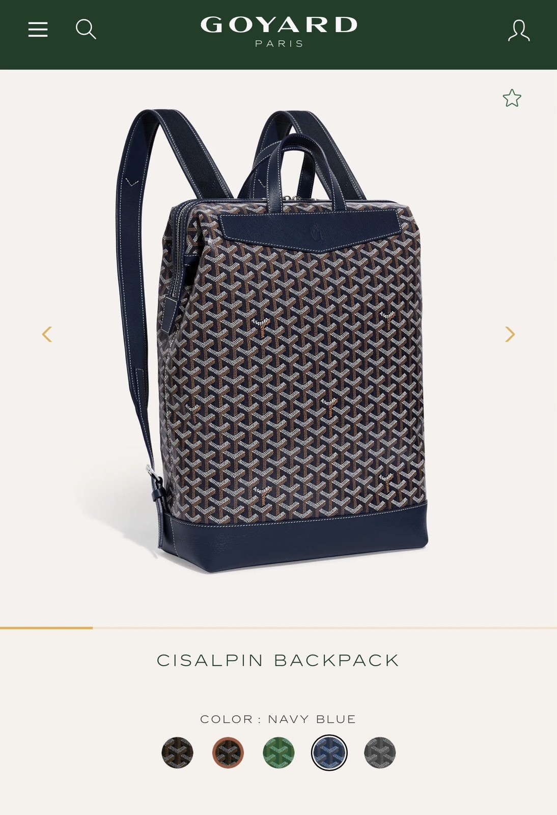 NEW Goyard Cisalpin Backpack NAVY Authentic RARE Men’s w/ Dust Bag & Cards