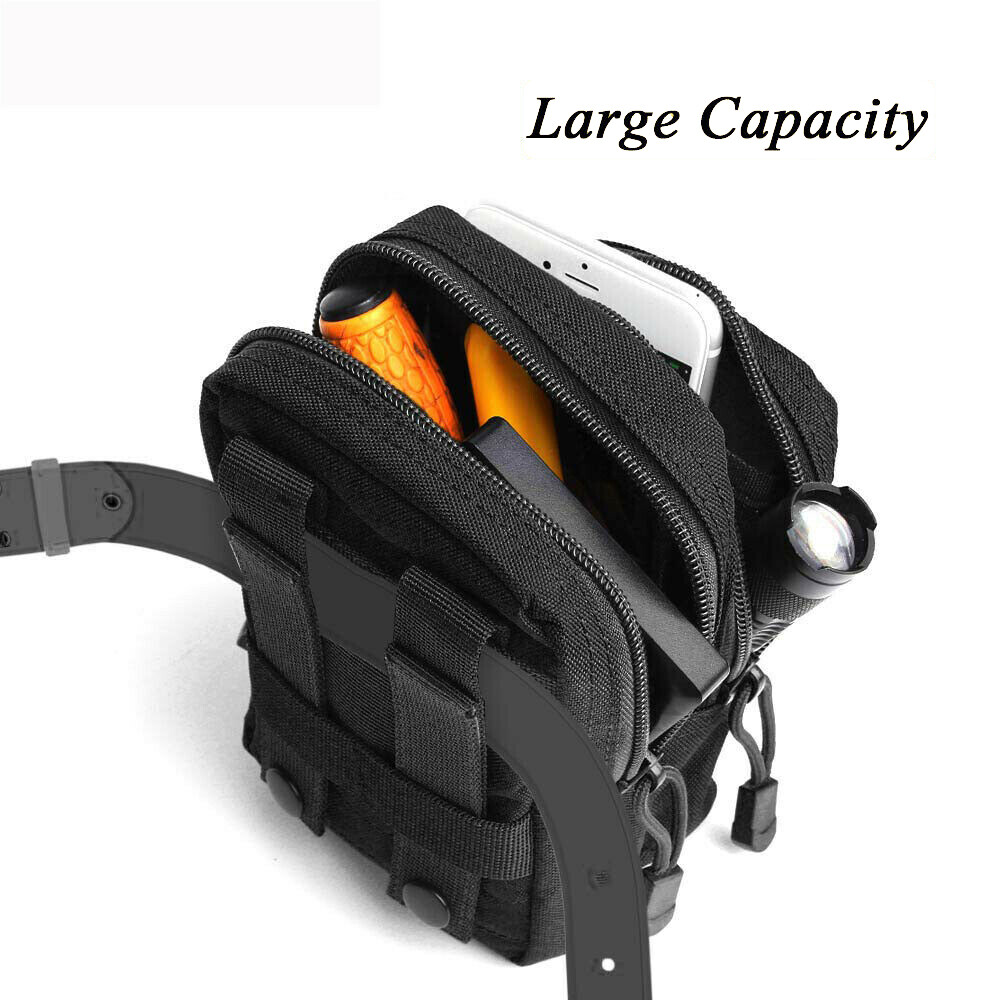 Tactical Molle Pouch Belt Waist Pack Bag Military Waist Fanny Pack Outdoor USA