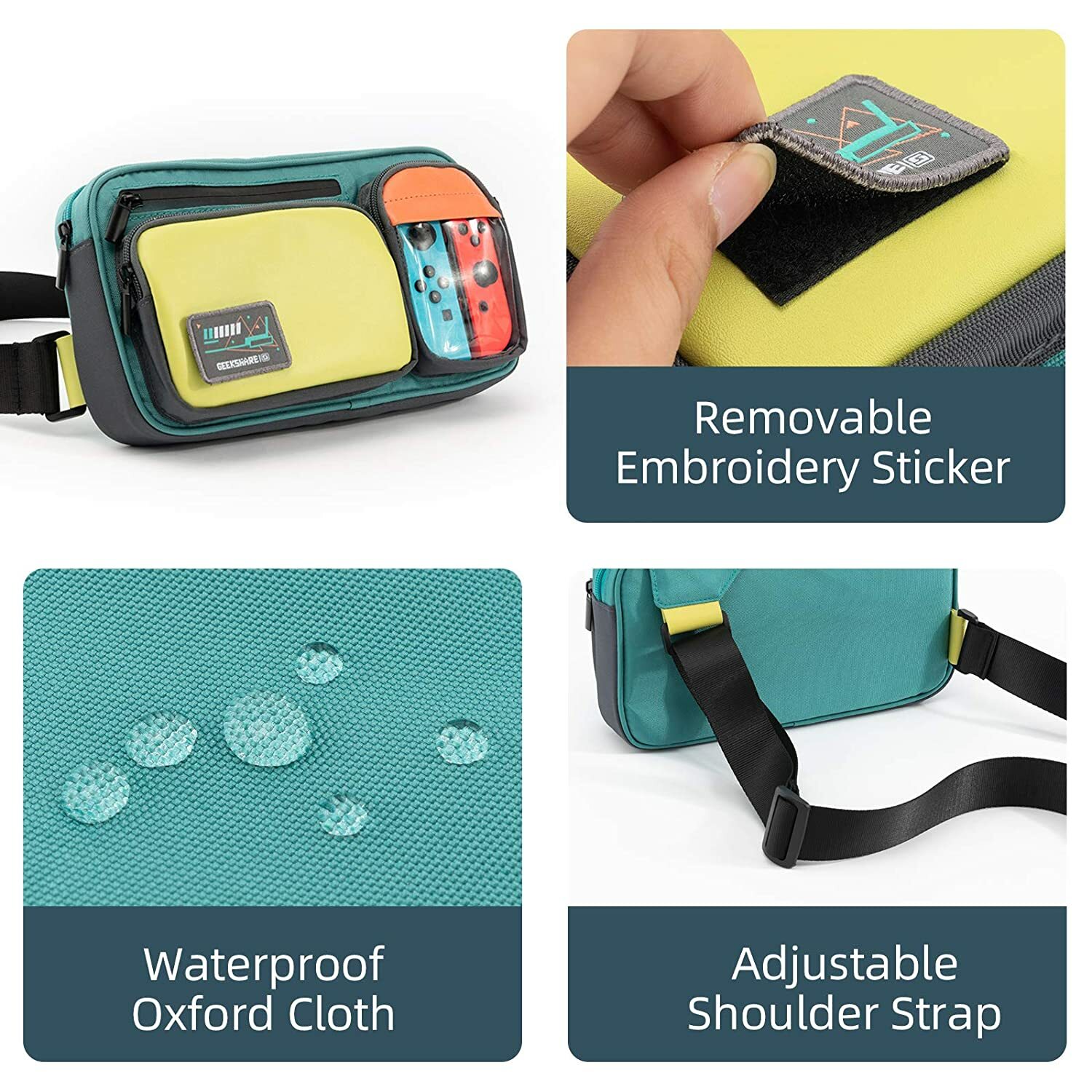 Green Crossbody Bag Backpack Travel Shoulder Bag Message Bag for Boy & Girl