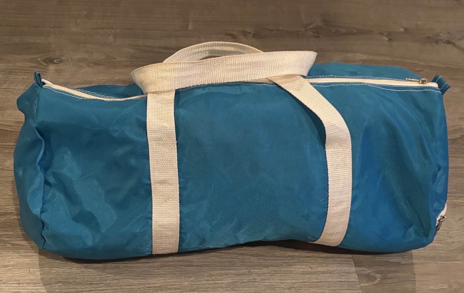 Vintage 80s American Express Duffle Bag Blue Nylon Travel Bank Credit Card