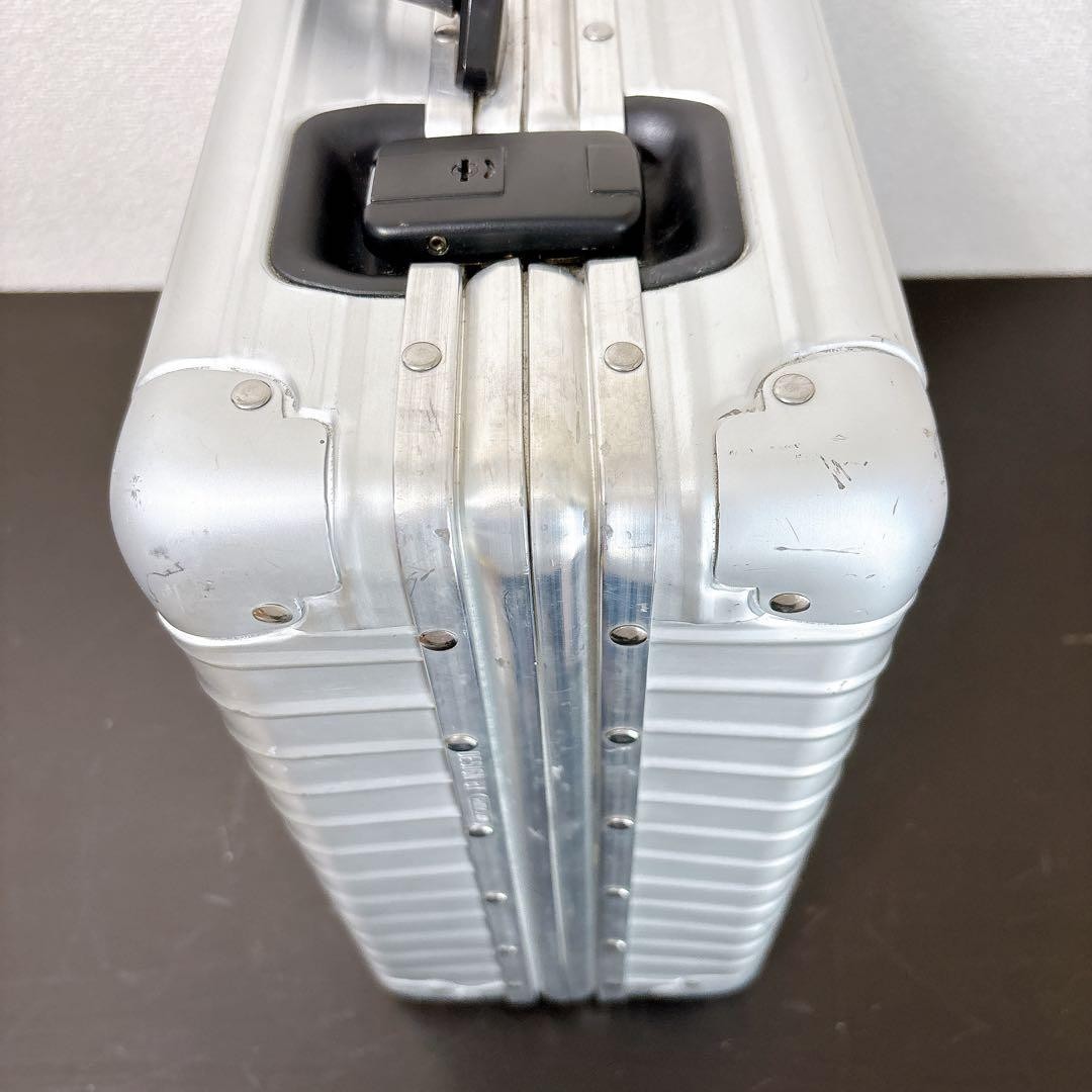 Rimowa Topas Briefcase Attache Case Silver 46×36×18cm