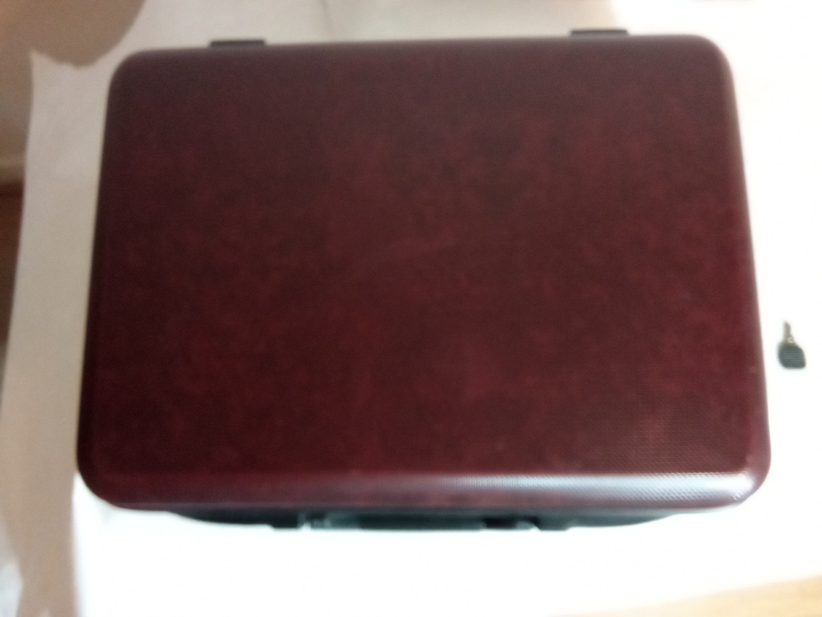 Vintage Briefcase Hard Maroon With Dual Key And Combination Locks