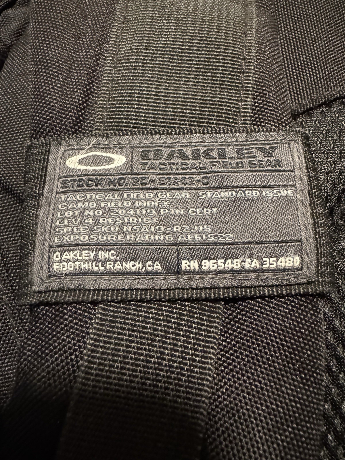 VTG Oakley AP Pack Backpack Tactical Field Gear SI Mountain Div Black Y2K Rare