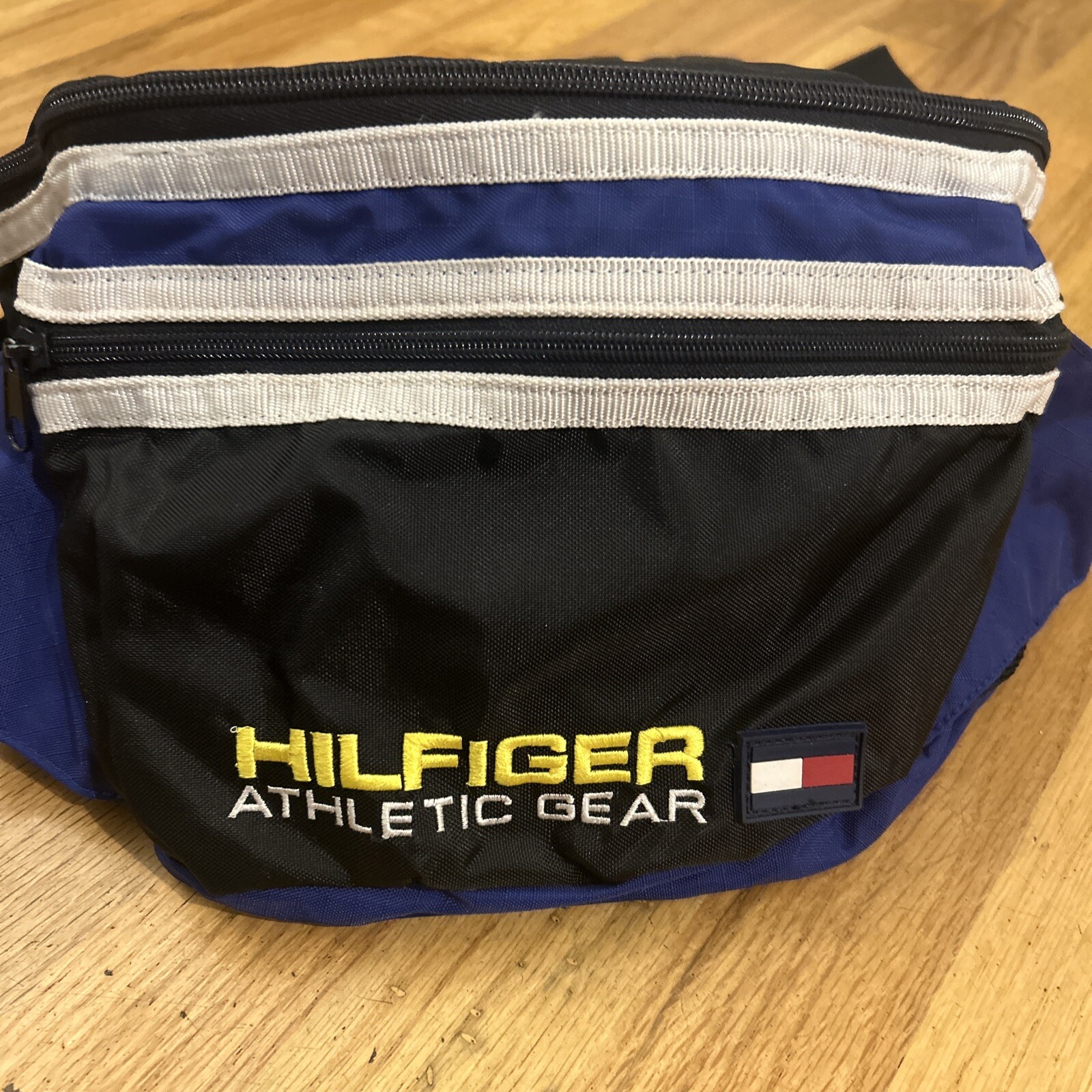 Vintage Tommy Hilfiger Athletic Gear Very Large Fanny Pack Belt Bag Super Clean