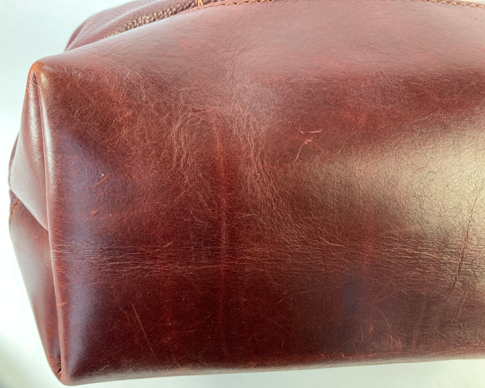 Billykirk No 165 Medium burgundy leather carryall weekender overnight duffle bag