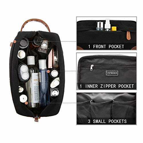Toiletry Bag Hanging Dopp Kit For Men Water Resistant Canvas Shaving Bag With