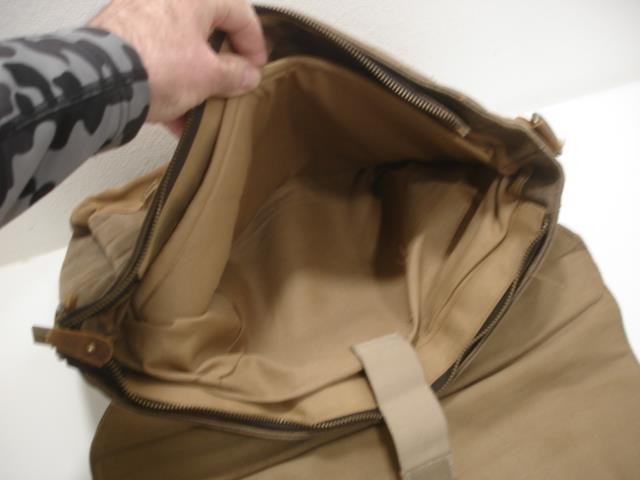 Manificent Laptop Messenger Bag Brown Leather Canvas Shoulder Strap Briefcase