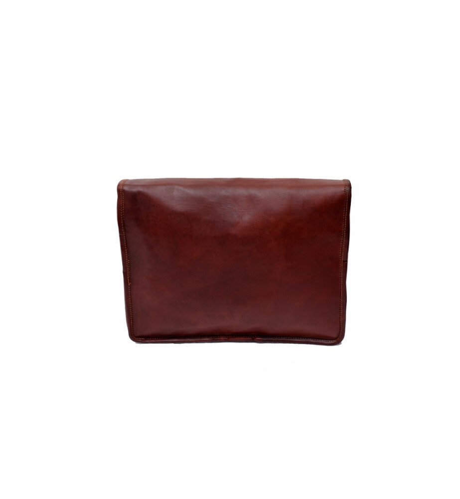 15″ Vintage Lambskin Messenger Bag Satchel Leather Men’s Briefcase Laptop Bag