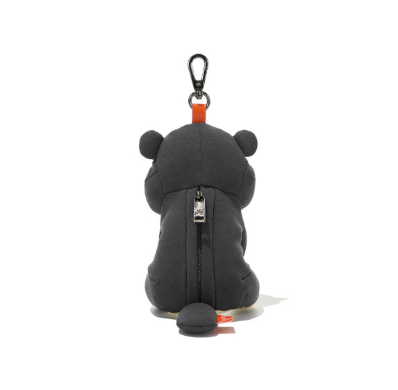 Malbon Golf Beaver Character Ball Case Keyring Plush Charcoal Authentic