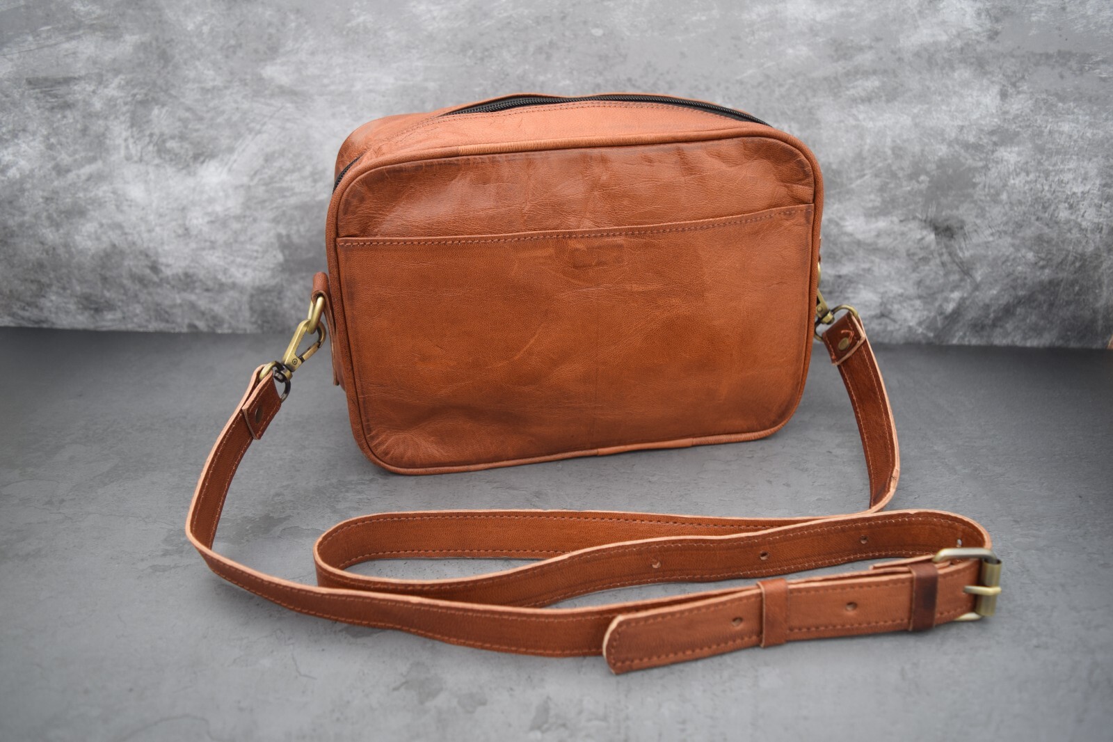 Crossbody Messenger Bag Vintage Leather Purse Handbag Satchel Sling Bags 10 In