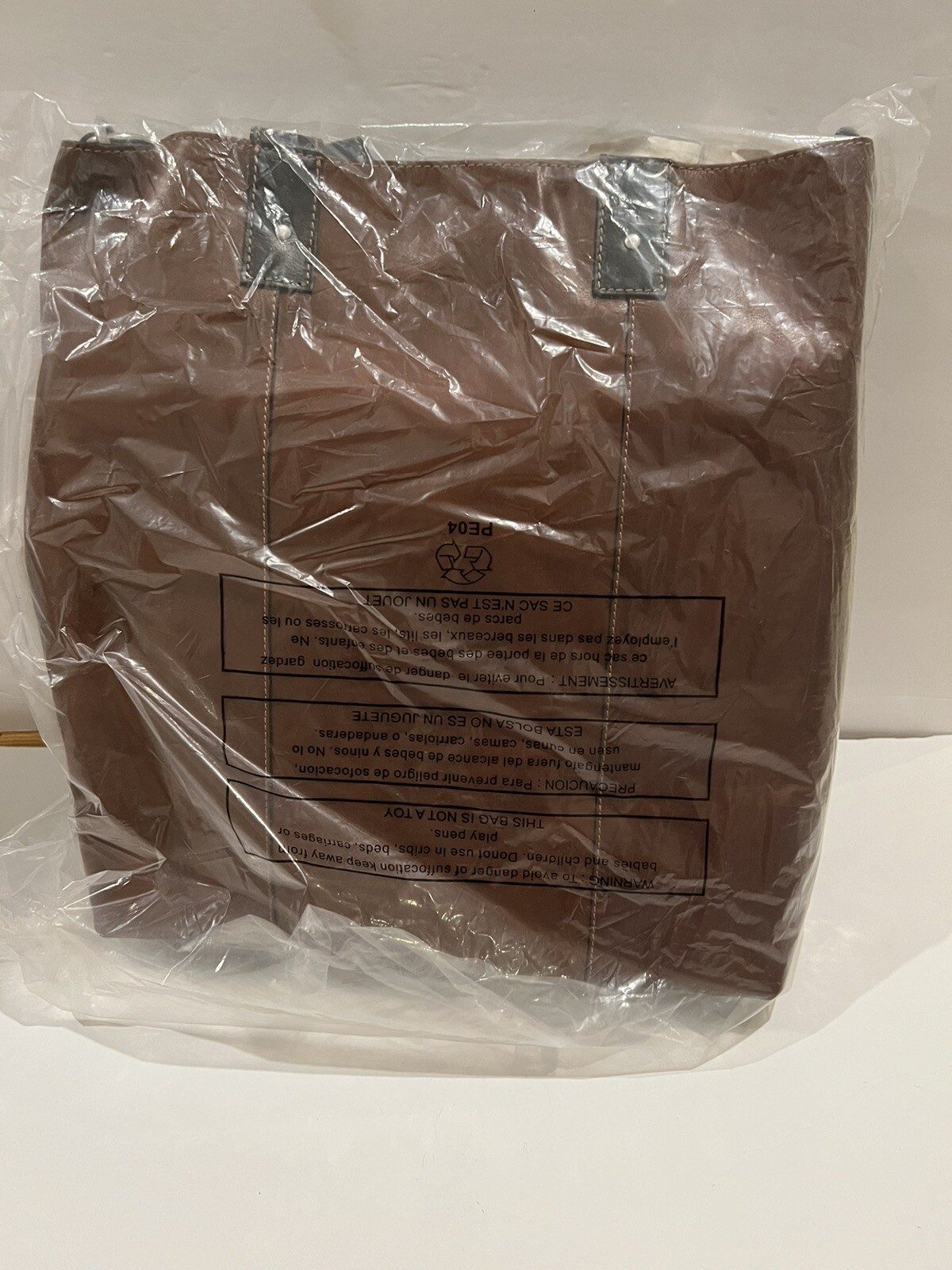 Brand New Joseph Abboud Tote Reversible Leather To Wool
