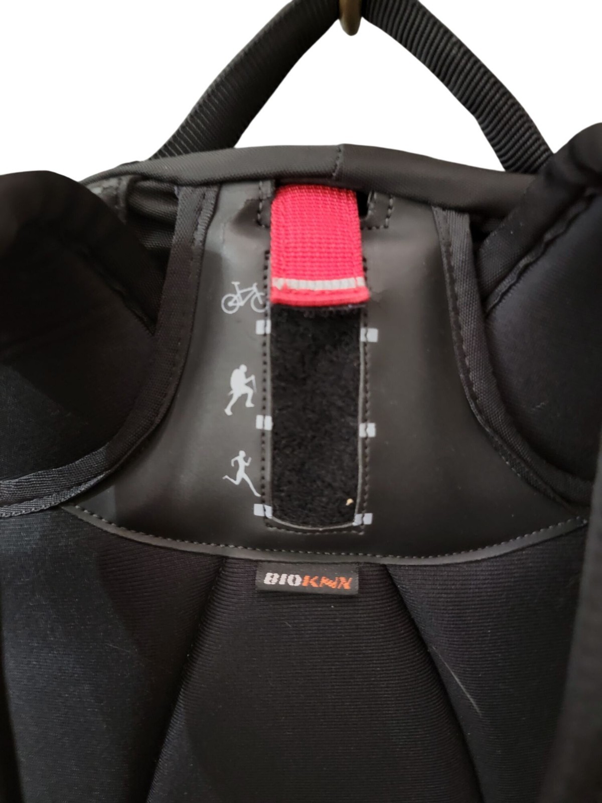 VTG Nike Acg Backpack Bioknx Black & Orange 100% Nylon Adjustable Straps
