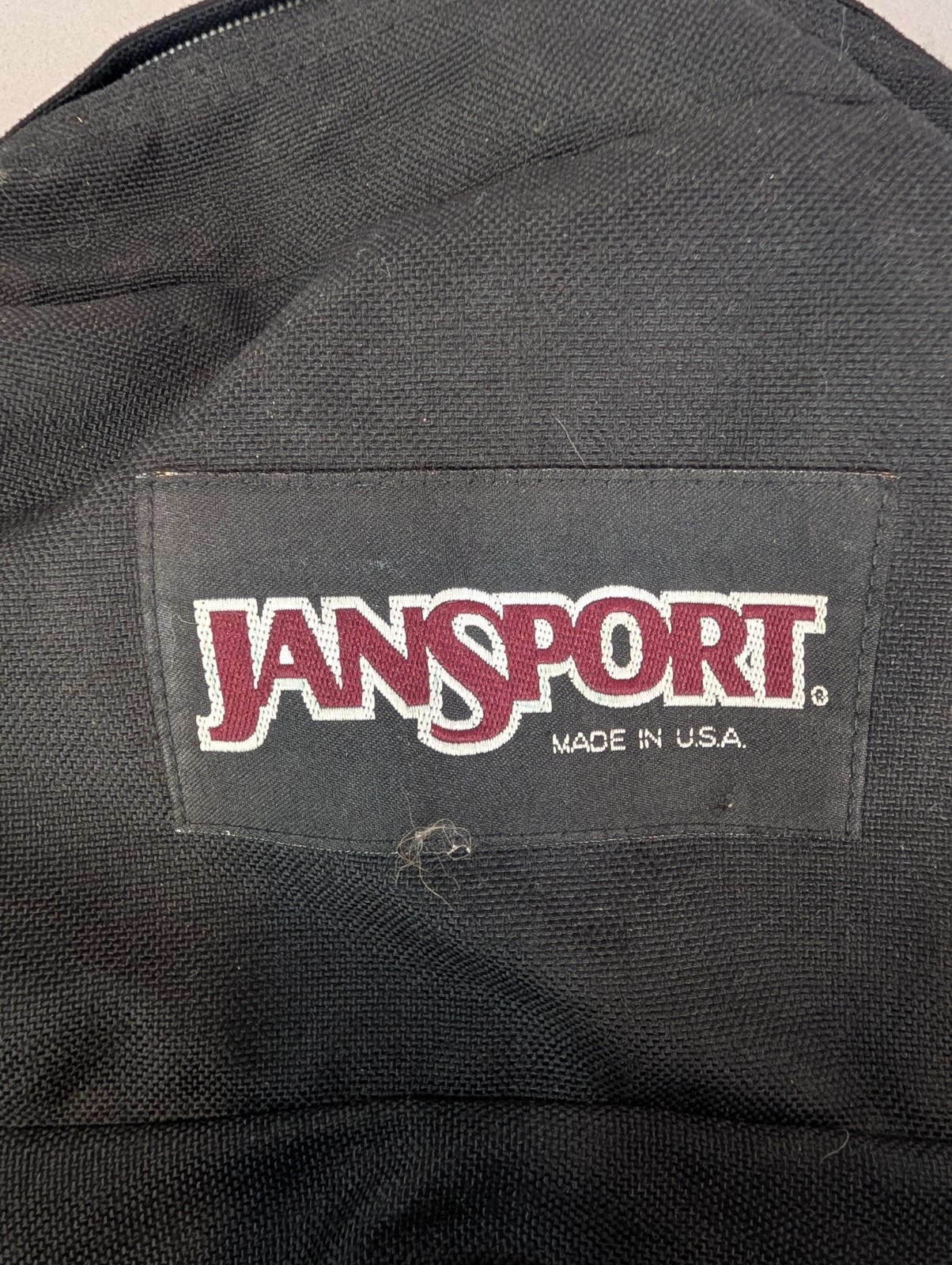 Vintage Jansport Backpack Black Suede Leather Bottom 90s Retro Made in USA