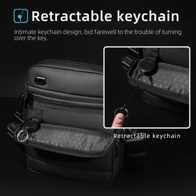HK New Men’s Shoulder Bag Large Capacity Crossbody Bag Waterproof Business