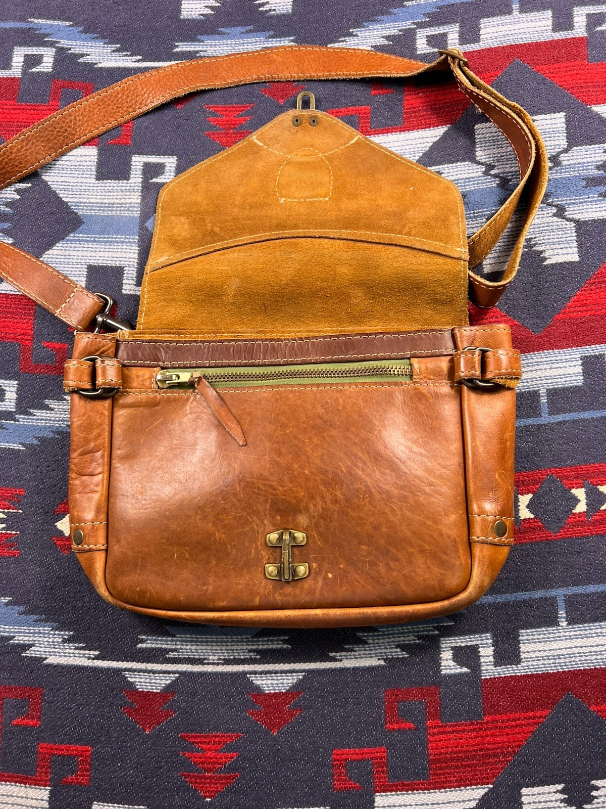 Tahoe Classics Brown Bag Co Saddle Leather Briefcase Messenger Bag Made In USA