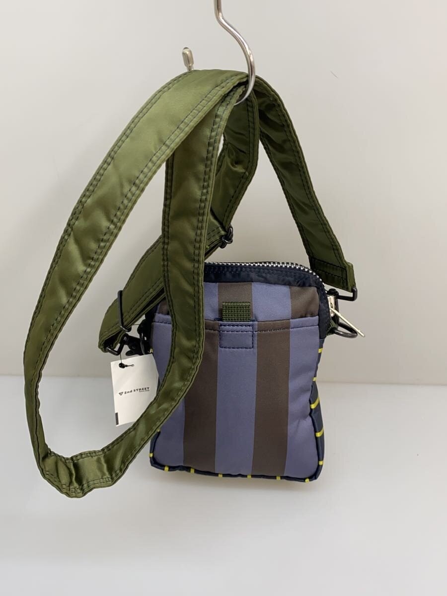 PORTER Paul Smith 22SS VERTICAL SHOULDER BAG Nylon GRN Striped 381 16851