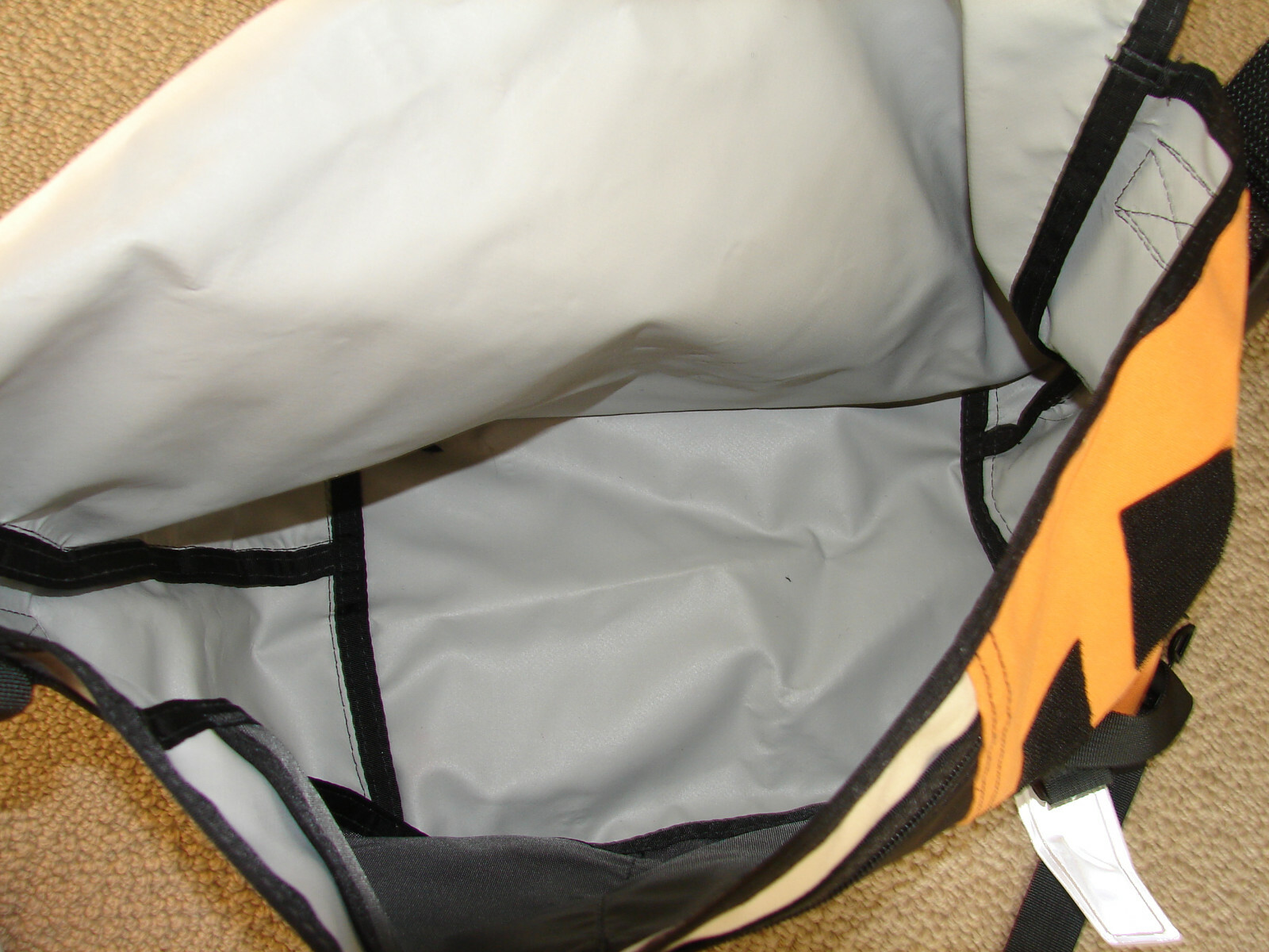 Yahoo Messenger TimBuk2 Messenger Laptop Bag Gray Orange Beige