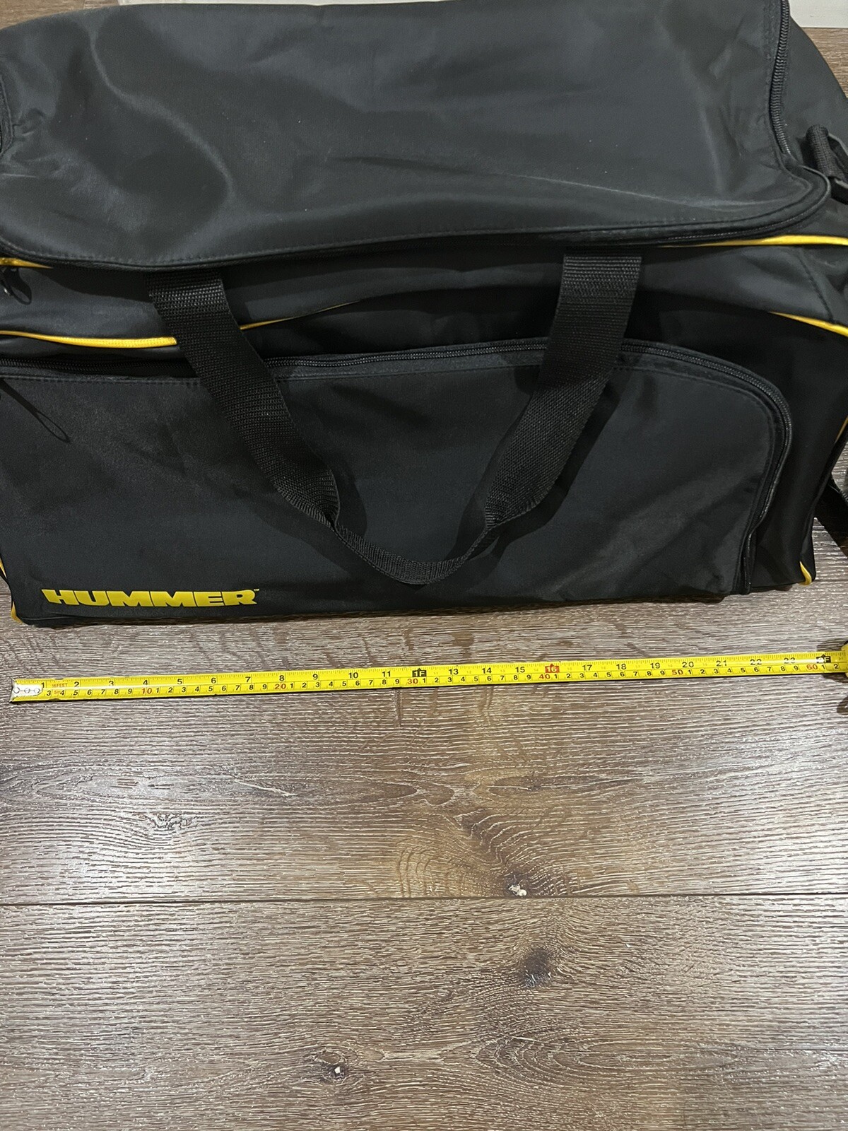 HUMMER travel / duffle large bag black and yellow