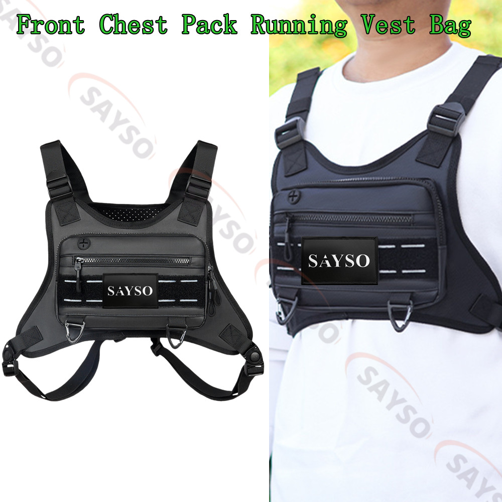 Tactical Chest Bag for Men, EDC Vest Chest Pouch Fits Most Pistols Sports Run