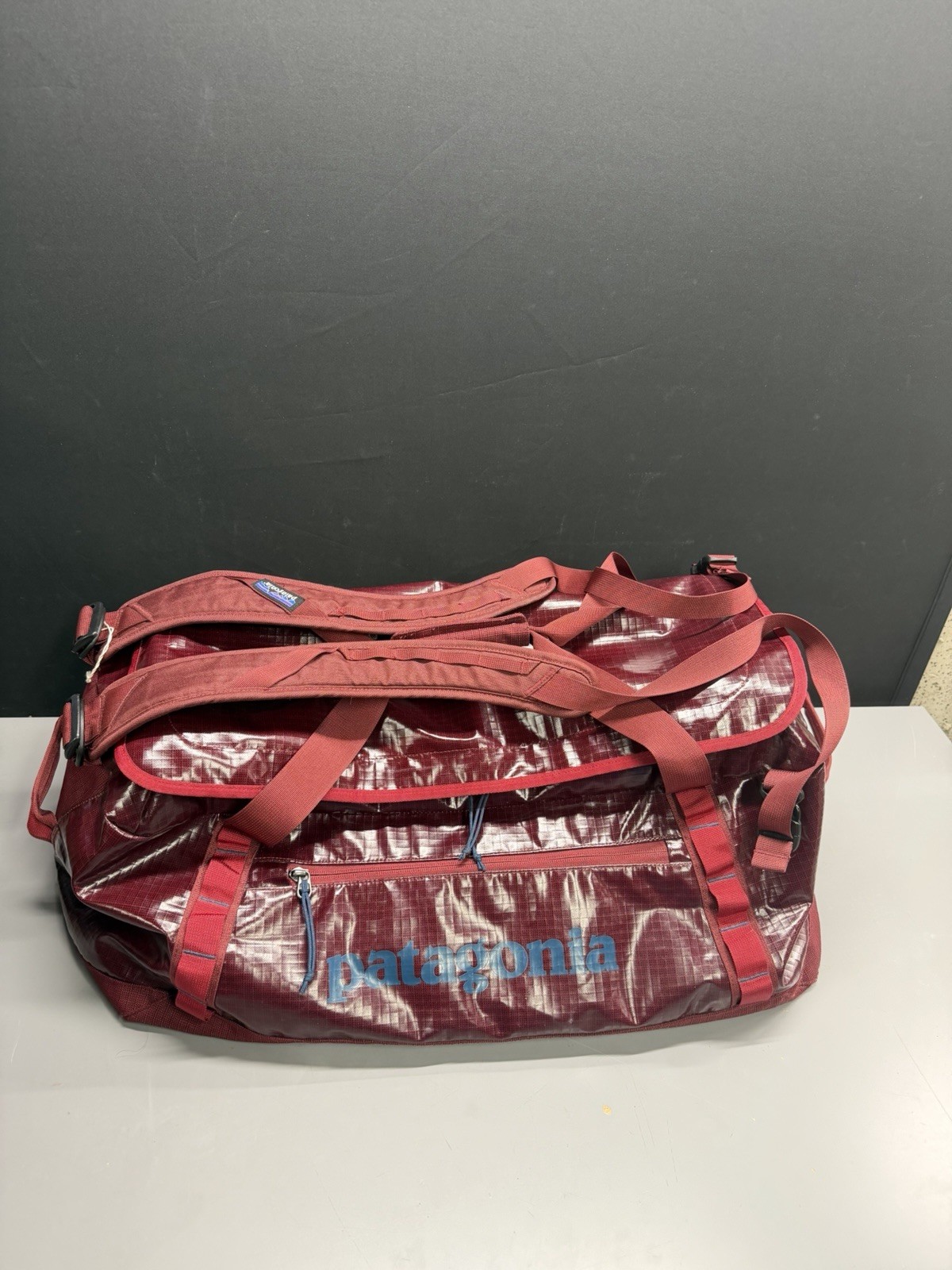 patagonia black hole 55l duffel bag Wax Red Rare Glossy Bag Used One Trip Rare