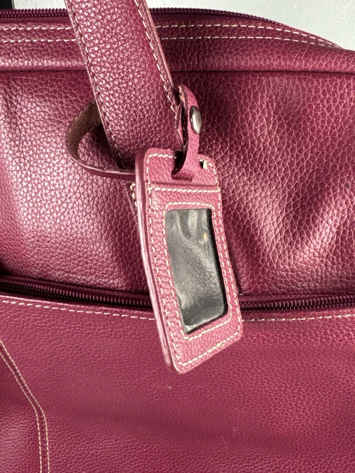 Jack Georges Fuchsia Leather Briefcase Y2K 90s Professional Laptop Bag USA Made