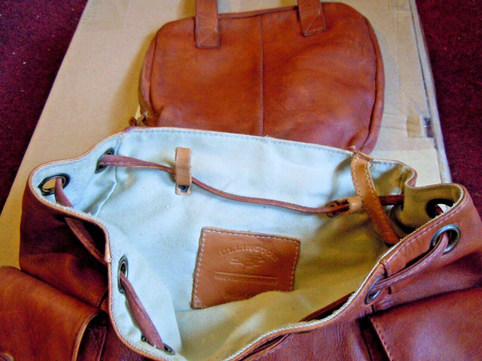 ELLINGTON Vintage Authentic Saddle Brown Leather large Backpack Bag
