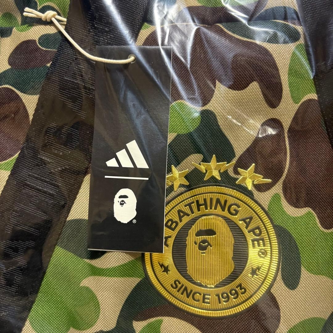 A BATHING APE BAPE Adidas Duffle Bag NS 58x30x29cm CREGRN New