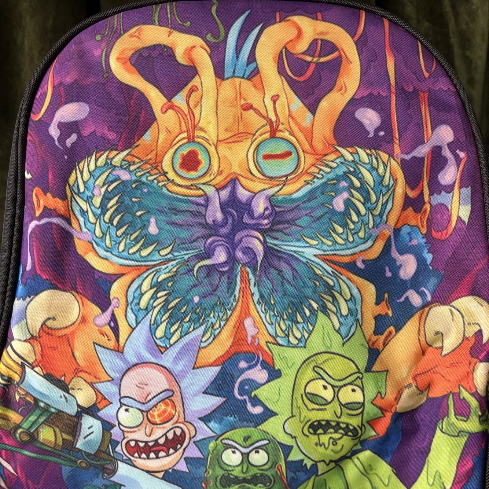 Rick and Morty Space Monster Backpack School Kids Adult Swim 16″ X 12” – NWOT